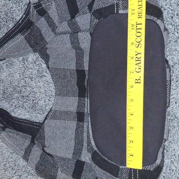 🐑 Wool blend plaid hobo shoulder tote bag/purse. Rare & Unique! - Picture 4 of 11